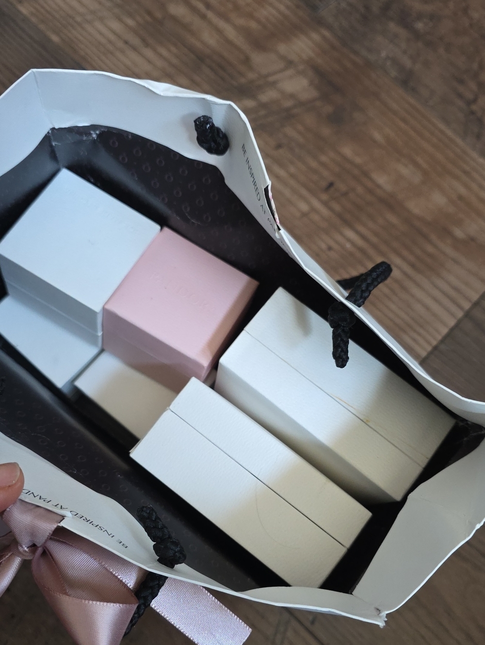 Pandora Pink and White Jewelry Boxes Set, Authentic - Picture 8 of 8